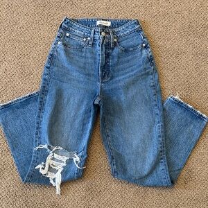 Classic Blue Distressed Women's Jeans
